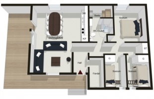 Lofsens Fj&auml;llby type B, 6 personer
