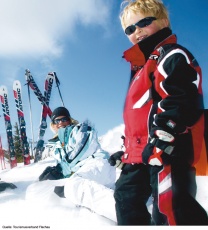 B&oslash;rnene er i centrum i Flachau/Wagrain skiomr&aring;det