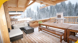 Terrasse i Chalet Wagrain