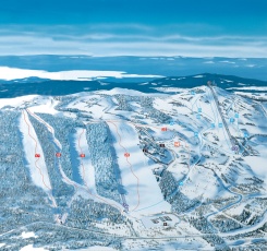 Nordsiden af Orsa's pistkort