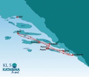 Rutekort over single cruise fra Dubrovnik
