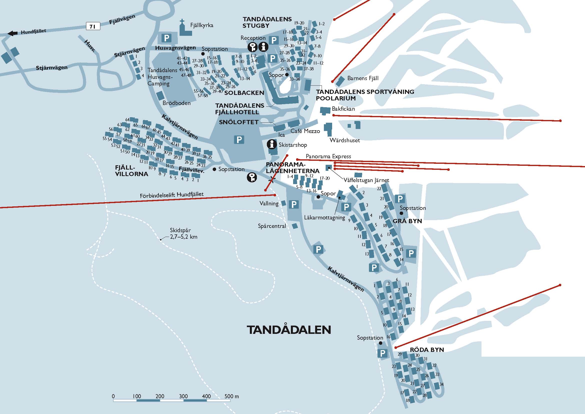 Röda Byn i Tandådalen | Lejligheder til 6-8 personer | Skiferie i Sverige