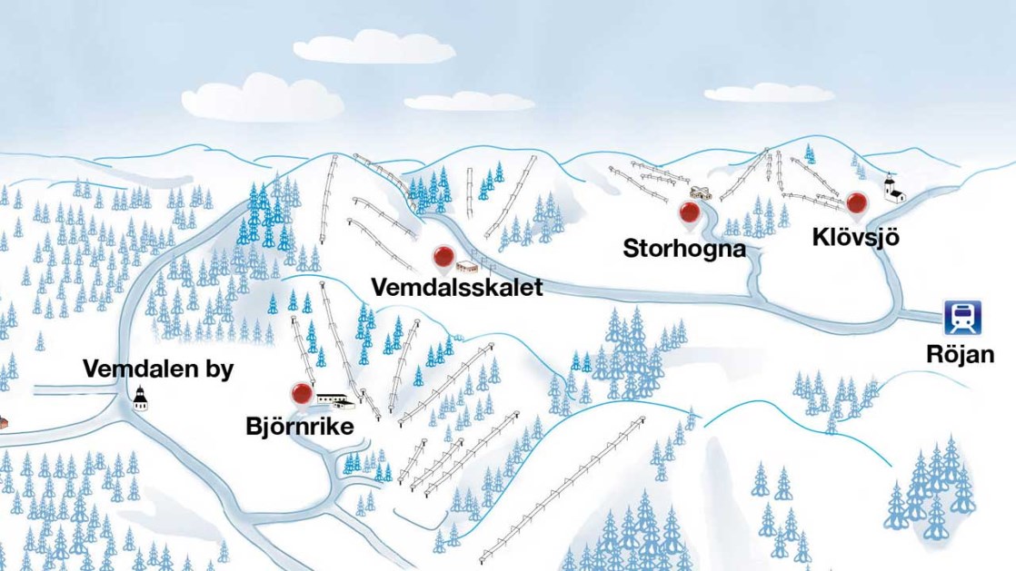 Kort Over SäLen Kort over Vemdalen   FJÄLLFERIE Kort Over SäLen